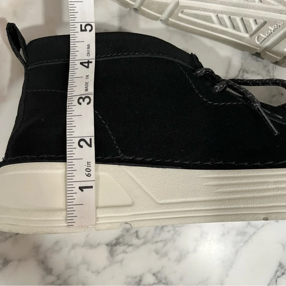 CLARKS Origin Wallabee Shoes Women’s Black Suede Lace Up Chukka Ankle Boots 9.5